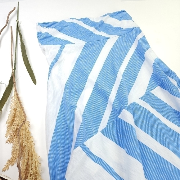 Lilly Pulitzer 100% Pima Cotton  Blue White Striped Strapless Maxi Dress… - Picture 3 of 16